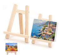 2 Mini-Chevalets en Bois 20 x 28 cm, Petit Chevalet pour Décorations de Table, Chevalet de Table en Bois pour la Table, Support pour Exposition de Peintures, Dessins, Cadres (20×28cm, 2pcs)