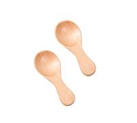 2 Mini cuillères en bois à manche court, idéales pour les petits pots de confiture épices condiments Sucre Miel Café thé moutarde crème glacée poudre de lait, accessoires de cuisine (kaki)
