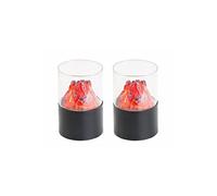 Carlo Milano 2 mini foyers décoratifs sans fil avec verre transparent