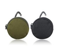 2 Mini Portefeuilles, Joli Porte-Monnaie Rond, Sac À Monnaie Simple De Couleur Unie, Sac De Rangement pour Porte-Clés, Sac À Main D'Extérieur Pratique