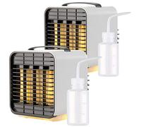 Sichler Haushaltsgeräte : 2 mini rafraîchisseurs d'air sans fil avec fonction Veilleuse LW-100