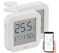 2 mini thermomètres-hygromètres connectés