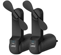 2 mini ventilateurs 3 en 1 avec fonction batterie dappoint et lampe de poche [PEARL]