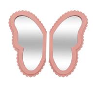 2 miroirs enfant papillon ""Anna"" rose 37x19cm - Atmosphera createur d'interieur