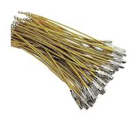 2 mm de diamètre de fil en acier inoxydable for porte-clés, corde, boucle de câble, vis de verrouillage, gadget, raccords de corde (couleur : rouge, taille : 20 pièces_20 cm)(Yellow,50PCS-15 CM)