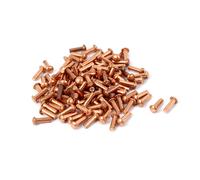 2 Mm X 6 Mm Tige Ron En Cuivre Massif Rivets Attaches Doré 7.5 Mm Long 100 Pcs