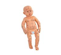 2 modèles d'exercice pour le massage des nouveau-nés avec marquages détaillés des points d'acupuncture, anatomie réaliste du bébé pour l'entraînement des infirmiers, anatomie des nourrissons avec
