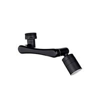 2 Modes 1440 Degrés Rotatif Extension Robinet Pulvérisateur Tête Universel Salle De Bains Étendre Adaptateur Aérateur Extender Noir Bien Fait(Dual Mode 1440 B)