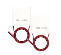 2 modules de refroidissement thermoélectrique TEC1-12715 Plaque de refroidissement 12 V-15,4 V 15 A Tablette réfrigérée semi-conductrice