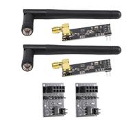 2 modules récepteurs RF NRF24L01+P LNA avec antenne SMA 2,4 GHz 1100 m + module sans fil NRF24L01