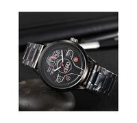 (2) Montre de sport de luxe à la mode avec volant de voiture 3D pour hommes, montres de sport de course