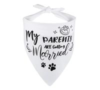 2 Morceaux de Bandanas pour Chien de Mariage, Mes Parents se Marient Bandana pour Chien Accessoires pour Chien de Mariage en Polyester Doux pour la Décoration de Chien de Mariage