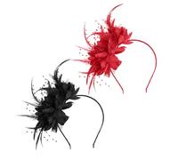 2 Morceaux De Bande De Cheveux En Plumes, Bande De Cheveux Rétro, Accessoires De Cheveux Élés Pour Les Femmes, Accessoires De Vêtements, Adaptés Aux Fêtes, Aux Mariages, Aux Fêtes Dansantes.