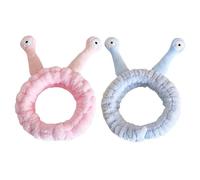2 Morceaux De Bandeau En Forme D'Escargot, Bandeau De Dessin Animé Drôle, Bandeau Absorbant Créatif, Bandeau En Peluche Doux, Accessoires De Lavage Du Visage
