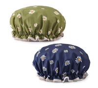 2 Morceaux De Bonnet De Douche Imprimé À Floral, Bonnet De Douche Pour Femmes, Bonnet De Douche Étanche, Bonnet De Douche Réutilisable, Accessoires De Douche