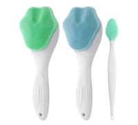 2 Morceaux De Brosse Pour Visage De Chat, 1 Morceau De Pinceau En Silicnase, Massage Confortable, Nettoyant Facial Manuel, Outils De Beauté.