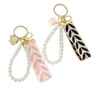 2 Morceaux De Clés De Bracelet Perlé, Bague Suspendue De Remorque Créative, Simple Et À La Mode, Mignon Pendentif pour Femmes, Accessoires Clés Intéressants.