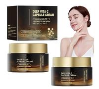 2 Morceaux de Crème Deep Vita C,Crème Capsule Deep Vita C,Hydratant Visage Vitamine C,Hydratant en Profondeur,Teint Uniforme,Adapté à Tous Les Types de Peau (50g)