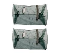 2 Morceaux De Filets De Pêche, Pièges À Poissons Pliants, Cages Carrées, Filets À Homard, Cages De Pêche, Cages À Poissons Simples, Adaptés À La Pêche, Aux Crabes Et Aux Écrevisses