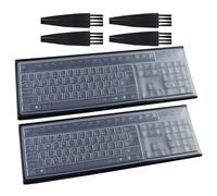 2 Morceaux de Film pour Clavier, 4 Morceaux de Brosse de Nettoyage, Film de Protection pour Clavier, Film pour Clavier Universel, Couvercle de Clavier Transparent