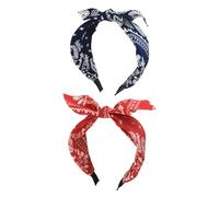 2 Morceaux De Ligaments Frontaux Imprimés Rétro, Des Bandeaux À La Mode Et Des Talents, Des Accessoires De Cheveux De Style Rock, Des Accessoires Pour Les Cheveux Pour Femmes.