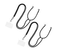 2 Morceaux De Longe Noire Réglable, Simple Chaîne De Téléphonie Mobile, Classique, Lanière De Téléphone Portable Polyvalent, Accessoires De Téléphone Portable.