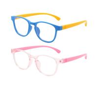 2 Morceaux De Lunettes En Silicone Pour Enfants, Fournitures Pour Enfants, Verres Légers Anti-Bleus, Accessoires De Lecture.