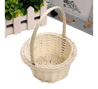 2 morceaux de mini méchant avec poignée | Panier de saule miniature de 7,5 cm | Panier de fleurs, tresse en rotin, conception de poignée | Style de ferme, mariage, fête, cadeau préféré, décoration, ac