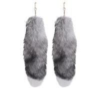 2 Morceaux De Pendentif par Queue De Renard, 40 Cm De Stail, Pendentif À Fourrure, Queue De Renard Simulé, Grande Fédération en Peluche.