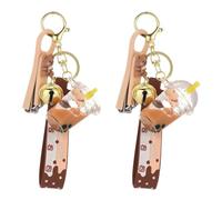 2 Morceaux De Pendentifs Au Thé Au Lait, Pendentifs De Style Créatif, Pendentifs De Dessins Animés Mignons, Pendentifs Intéressants, Pendentifs Cadeaux.