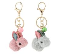 2 Morceaux De Pendentifs De Lapin, Pendentifs De Dessins Animés Mignons, Pendentifs en Peluche Créatifs, Qui Peuvent Décorer des Sacs Et des Clés.