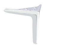 2 morceaux de pieds support à trois broches Pour Canapés, Tables Basses | Pieds de support de meubles, pieds de table basse, pieds de lit, pieds(Silver,10cm)