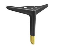 2 morceaux de pieds support à trois broches Pour Canapés, Tables Basses | Pieds de support de meubles, pieds de table basse, pieds de lit, pieds(Black gold,10cm)