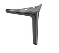 2 morceaux de pieds support à trois broches Pour Canapés, Tables Basses | Pieds de support de meubles, pieds de table basse, pieds de lit, pieds(Gun black,15cm)