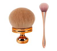 2 Morceaux De Pinceau À Maquette Douce, Outils De Fabrication, Applicateur Cosmétique, Adapté Au Fard À Joues, Fond De Teint Liquide, Poudre Lâche.