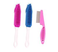 2 Morceaux De Pinceau pour Animaux De Compagnie Et 1 Morceau De Peigne pour Animaux De Compagnie, Brosse À Épilation des Animaux De Compagnie.