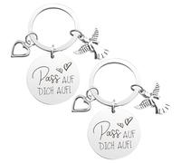 2 Morceaux De Porte-Clés en Ange en Métal, Personnalité Créative, Porte-Clés en Argent, Accessoires Exquis Et Durables, Clés, Bibelots À La Mode.