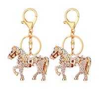 2 Morceaux De Porte-Clés en Forme De Cheval, Porte-Clés en Diamant, Pendentifs Décoratifs Créatifs, Accessoires d'emballage.