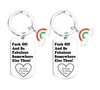 2 Morceaux De Porte-Clés, Pendentif De Marque Arc-en-Ciel en Acier Inoxydable, Décoration De Pendentif De Sac À Dos, Peuvent Être Utilisés comme Cadeau Commémoratif.