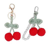2 Morceaux De Porte-Clés Perle Cerise, Pendentif Porte-Clés Mignon, Pendentif Rétroviseur De Voiture, Pendentif De Décoration De Sac, Cadeau pour Fille.