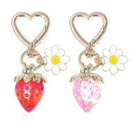 2 Morceaux De Remorque Clés Époustouflants Aux Supporters, Pendentif Clé Aux Fruits Sucrés, Marguerites, Roulottes De Poche, Clés De Clés pour Femmes, Porte-Clés Intéressant