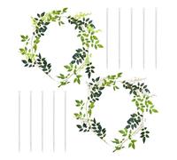 2 Morceaux De Rotin De Fleurs Artificielles, 10 Morceaux D'Attaches En Nylon Autobloquantes, Fleurs De Glycine Artificielles, Fleurs Artisanales Artificielles, Plantes Artificielles D'Extérieur