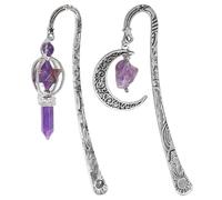 2 Morceaux De Signets Métalliques Rétro, Signets De Cristal, Fournitures Scolaires, Signets Cadeaux, Accessoires De Lecture.