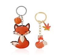 2 Morceaux De Sonnerie De e Renard, Animaux Créatifs Mignons, Porte-Clés De Pendentif Amusant, Ornements À La Mode, Petits Cadeaux.