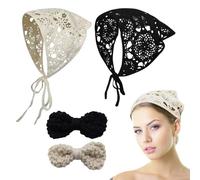 2 Morceaux De Turbans Tricotés Et 2 Pièces Plient En Épingle À Cheveux, Un Turbane Creux Simple, Une Coiffure Bohème, Une Tenue - Accessoires.