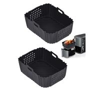2 Moule Silicone Air Fryer pour Ninja Double Stack SL400EU SL400EUCP Silicone Moule Accessoires Air Fryer compatible avec Ninja Foodi Max Dual Zone 9.5L AF400EU AF300EU