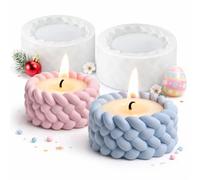 2 Moule Silicone Resine en Silicone Réutilisables pour Bougies, Résine Époxy, Savon, Chocolat - Moules pour Décoration DIY, Pots à Fleurs, Cadeau Maison et Artisanat