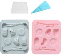 2 moules à 8 empreintes créatives en caoutchouc pour le chocolat Moules à pâtisserie en silicone antiadhésifs Pour la fabrication de glaçons, de gelée et de savon au chocolat Pour le moulage de bonbon