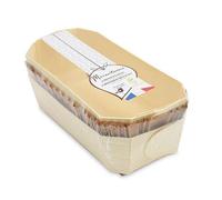 2 moules à cake 24 cm en bois + 4 caissettes sulfurisées de cuisson Beige G