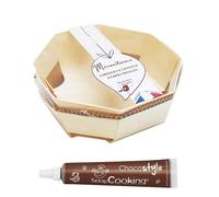 2 moules à gâteau en bois Ø 18 cm + Stylo chocolat Youdoit